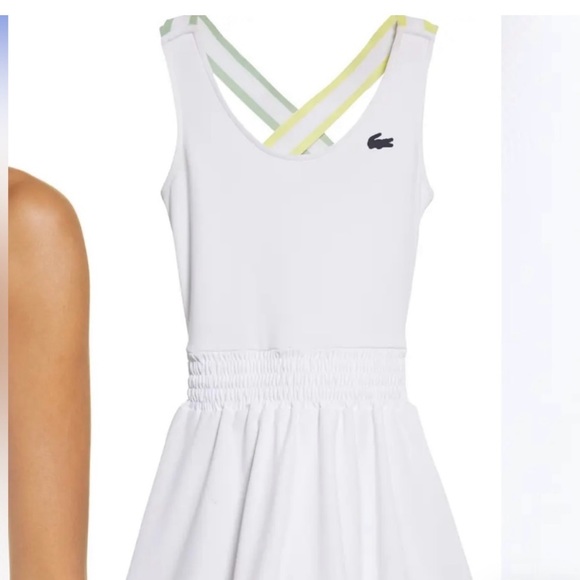Lacoste White Dress with Yellow and Green Straps - Picture 3 of 11